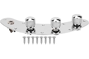DEANSH Bass Control Plate, Electric Bass Control Plate Assembly with Small knobs, volume and tone board controls Guitar Musical Instrument Accessories