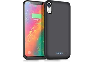 Trswyop Akku Hülle für iPhone XR,【6800mAh Hohe Kapazität】 Zusatzakku Ladehülle Handyhülle Tragbare Power Bank Akku Battery Case Akkuhülle für iPhone XR [6,1 Zoll]