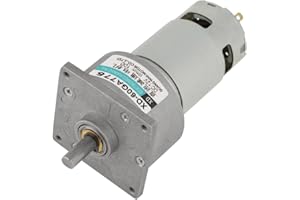 HILITAND DC12V / 24V 35W Mini DC Motoriduttore a velocità regolabile in metallo Grande coppia motore CW/CCW(12V 100rpm)