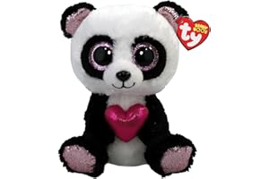 Ty Beanie Boo's-Peluche Esme Le Panda 15 cm-TY36538, TY36538, Blanc, Noir, Rose, Small