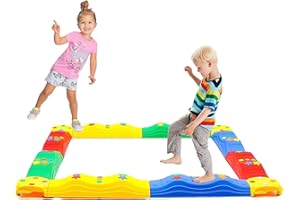 ‎ARK MIIDO Balance-Trittsteine ​​für Kinder, 8 Stück, rutschfeste Schwebebalken, Balance-Blöcke, Fitnessgeräte für Kinder für drinnen und draußen, fördert Gleichgewicht, Koordination und Kraft