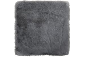 -LUXOR- living Sitzkissen Coste - Kunstfell Stuhlauflage als Deko Wohnzimmer oder Stuhlkissen - gemütliches Sitzkissen Stuhl Dekokissen 40 x 40 cm eckig anthrazit 1 Stück