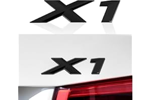 OYDDL X1-X7 Emblem Gloss Black Replacement Compatible with BMW Trunk Lid Emblem Badge Nameplate Label Decal Number Letters (Glossy black,X1)