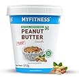MYFITNESS All Natural Peanut Butter Smooth 510g | 100% Roasted Peanuts | 25g Protein | Nut Butter Spread | No Added Sugar & Salt | No Palm Oil | Zero Cholesterol | Unsweetened Peanut Butter