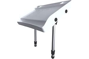 Pactrade Marine White Fishing Deluxe Large Bait Fillet Cutting Board Rod Holder Mount for Fish Cleaning Station-Boat Grill