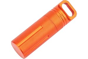 Weiye - Custodia per accessori EDC a tenuta stagna, 1 custodia impermeabile per pillole per capsule/fiammiferi per batteria, contenitore per sopravvivenza all'aperto, 10 cm