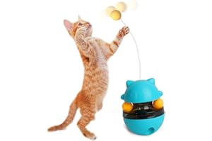 Amyzavls Giocattolo interattivo per gatti auto-occupazione, palline per gatti 3 in 1, giocattolo intelligente, giocattolo automatico per gatti con giocattolo