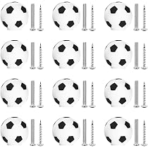 Lot De 4 Poignées De Tiroir En Forme De Ballon De Football - Pour Chambre D'enfant, Commode, Armoire | Design Sportif Et Sécurisé