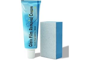 LUCKKY Car Glass Oil Film Cleaner,Glass Film Removal Cream,Glasölfilmentfernungspaste,Wasserfleckentferner Glas,Auto-windschutzscheiben-Ölfilmreiniger,Autoscheiben Ölfilmreiniger,Autoscheibenreiniger (1set)
