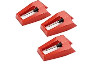 Skivspelarnålar, Topcloud Turntable Diamond reservstift för skivspelare, LP, fonograf (3-pack)