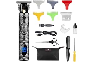 Bestauty Hair Clippers Men, Professional Hair Clippers Kit, Beard Trimmer Men Rechargeable with LCD Display, T-Blade Trimmer for Men 180 Mins Working Time Gifts for Men