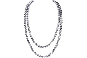 BABEYOND Long Pearl Necklace Faux Pearls Necklace Set Beaded Long Pearls Necklace 1920s Gatsby Costume Jewelry