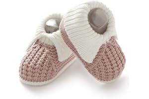 Neiwech Baby Booties Newborn Hand Knit Sock Shoes Soft Cozy First Walkers for Infant Boys Girls