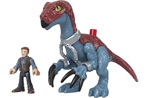 Fisher-Price Imaginext Jurassic World Dominion Therizinosaurus Dinosaur & Owen Grady 3-Piece Poseable Figure Set for Preschool Kids Ages 3 and Up