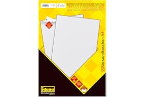 ‎IDENA Idena 10243 - Koperta pocztowa DIN B4, 100 g/m², odporna na nacisk, bez okienka, biała, 10 szt.