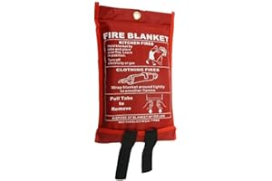 REAL ACCESSORIES FIRE BLANKET LARGE, Quick Release Soft Case Fire Blanket 100% Glass Fabric, Perfect for Home, Kitchen Fire, Work Place, Office EMERGENCY USE Fire Blanket (Soft Case 1mX1m)
