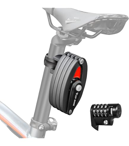KOHLBURG Fahrrad Faltschloss Wien – Höchste Sicherheit Bei Nur 1 Kg, 89 Cm Länge, Mit Halterung, Für Fahrrad, E-Bike & E-Scooter