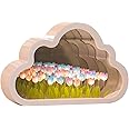 Tulip Night Light Mirror, Decorative Cloud Mirror Night Lamp, DIY Tulip Cloud Desk Lamp, LED Lamp Bedroom Decor for Teen Girls Creative Gift for Friends, Birthday, Anniversary (Colorful)