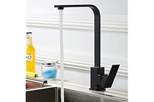 VACANON Kitchen Sink Mixer Tap Stainless Steel Single Handle Kitchen Hot& Cold Water Mixing Tap 360 Degree Rotation Bar Sink Faucet