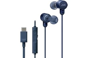 JVC Auriculares con Cable USB-C | Micrófono y Control Remoto | Auriculares in Ear para Llamadas | Compatibles con iPhone | Cascos con Cable Diseño Elegante y Cómodo | Sonido Hi-Res - HA-FR29UC