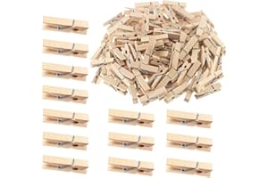 KOMUNJ 100 mini mollette in legno per bucato, mini mollette in legno