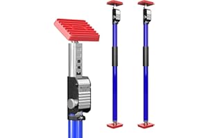 3-H Puntello Telescopico Regolabile 75-133cm 2 Pezzi, Aste Telescopiche Palo Telescopico Carico 50KG, Asta Telescopica Regolabile Acciaio Inox Robusto per Costruzione, Opere (Blu)