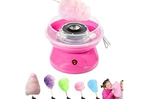 KEVO Machine à barbe à papa professionnelle en coton - Pour la maison, les enfants - Cadeau de fête - Cotton Candy Floss Machine,Électrique Candy Floss Maker Anniversaire Enfant,rose