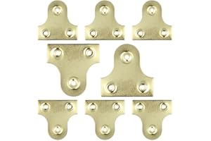 SISI UK Brass Picture Hanging Plates 25mm Plain Mirror Glass Frame Hanging Fixing Plates Secure Frame Hanger Bracket for Photo Frame Mirror Canvas Pack of 10