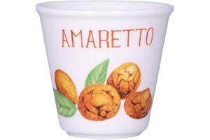 LA PORCELLANA BIANCA PB La Porcellana Bianca - Bicchierino Amaretto in Gift Box Set da 6 pz - Arredo Casa, Cucina - Linea Liquorelli - Idea Regalo - Porcellana - 75 CC; Ø 5,7; h5,5 cm