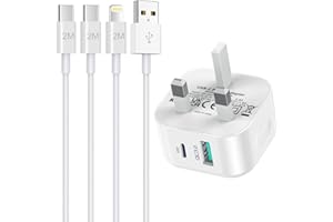 UGKENT iPad Charger and Plug,New Apple i Pad USB C Charger Cable and Plug and USB Lightning Lead 2M Super Fast for iPad Pro 12.9 11 4th 5th 6th Generation/Air 4th 5th/Mini 4 5 6/iPad 7th 8th 9th 10th 11th