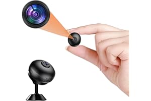 FJJVFF Mini Caméras Espion WiFi Camera Espion - Caméra Cachée, 1080P Intérieure/Extérieure sans Fil Portable Micro Camera, Angle Ultra Large avec Détection de Mouvement, Real-Time Viewing avec APP
