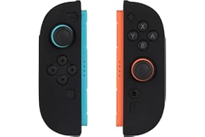 Konix Coque de Protection pour manettes Joy-Con Nintendo Switch 2 - Silicone - Antichoc - Anti-Rayures - Anti-poussière - Noir