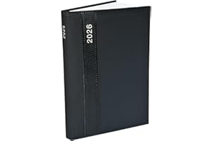 ‎KAMBER OFFICE Buchkalender 2026 A5 - Lederoptik Design Chefplaner 2026 A5 Business Planer Terminkalender mit Jahreskalender Kalenderbuch Terminplaner Kalender 2026 (Schwarz)