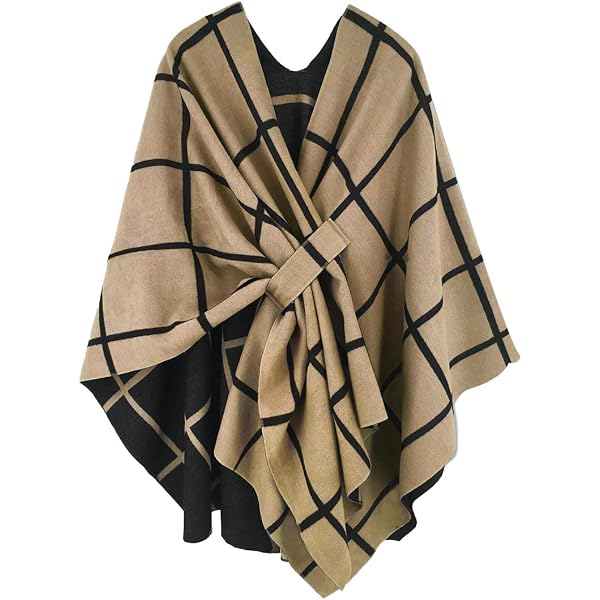 Poncho Cape Femme Hiver Réversible - Laine Polaire, Chaud, Avec Paillettes, Capuchon, Pour Maison, Sortie Décontractée