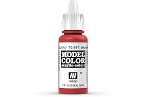 Vallejo Model Color 17ml Arylic Paint - Dark Vermilion Red Fs 31350