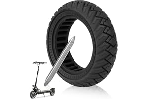 Fastvert Pneu Plein 10x2.75-6.5 Pouces Pour Speedway 5, Dualtron 3 - Incassable Anti-Crevaison et Anti-dérapant Pour Trottinette (1 Pièce, Levier Inclus) - Tubeless 10*2.7-6.5