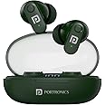 Portronics Harmonics Twins S16 in Ear Wireless TWS Earbuds with 24 Hrs Playtime, Clear Calls, Game & Music Mode, Low Latency, Bluetooth 5.3v, LED Display, Type C Fast Charging(Military Green)