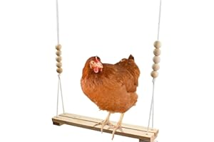 AOVNA Chicken Swing Wooden Hanging Swing Durable Chicken Swing Perch Hanging Toy for Chicken Bird