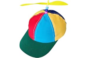 BEIBXHQQ 1 Piece Screw Cap, Colorful Screw Cap, Helicopter Hat, Kids Baseball Cap, Helicopter Visor Hat, Suitable for Travel and Outdoor Games