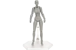 JEANOKO 100% nuovissimo, robusto materiale in PVC ecologico, durevole artisti, modello di action fig, pratico manichino da disegno, per fotografia oggetti di scena per action figure modello (grigio)
