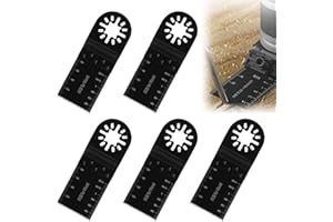 ZORTVUL 5 Pièces Lame De Scie Oscillante, Outil Multifonction Saw Blades Accessoires Kit, Lame Outil Multifonction, Ryobi, Milwaukee, Bosch, Dremel, Rockwell And More