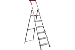 Escalera Aluminio Rolser BRICO 220 6 Peldaños Anchos. Certificada según Norma Europea EN-131 para Uso doméstico y Profesional.