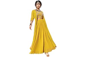 TRENDMALLS Damen Crop Top mit Georgette-Stickerei und ausgestelltem Plissee-Palazzo und Shrug Set