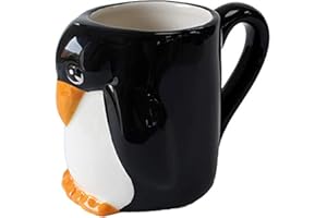 Deluxebase Kubek Crockery Critters Mug, pingwin Nowatorskie kubki do kawy w kształcie zwierząt dla dzieci i dorosłych. Uroczy kubek, który świetnie nadaje się do herbaty i kawy.