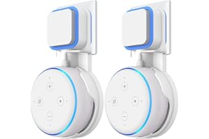 Cozycase Soporte para Dot (3ra generación) Altavoz Inteligente, Cable Perfectamente recogido sin Tornillos, Soporte en cocinas, baño y Dormitorio -Blanco (2-Pack)