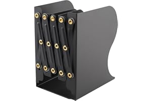 Zosenyer Fermalibri Regolabili, Fermalibri Regolabile in Espandibile, Antiscivolo Fermalibri per Ufficio per L'Organizzazione Dell'Ufficio Biblioteca Della Sala Studio (Nero)