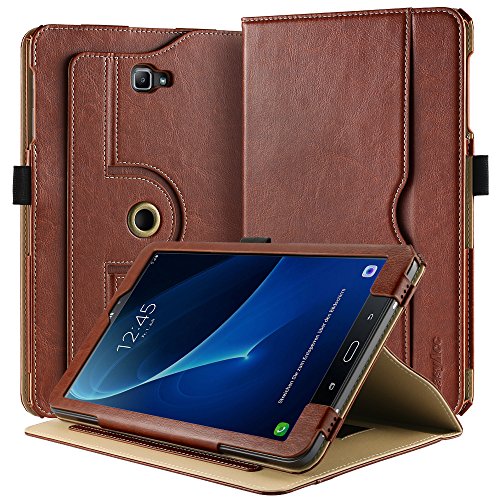 EasyAcc Hülle kompatibel für Samsaung Galaxy Tab A 10.1 T580/ T585, 360 Grad Drehung PU Leder Langlebig ohne Plastikund, mit Dokumententasche Stifthalter, Auto Wake/Sleep, Braun EasyAcc Hülle kompatibel für Samsaung Galaxy Tab A 10.1 T580/ T585, 360 Grad Drehung PU Leder Langlebig ohne Plastikund, mit Dokumententasche Stifthalter, Auto Wake/Sleep, Braun