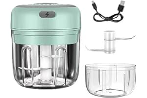 Felenny Electric Garlic Chopper, Mini Onion Chopper, Portable Small Kitchen Electric Food Chopper with USB Charging for Garlic Onions Fruit Chili (250ML)