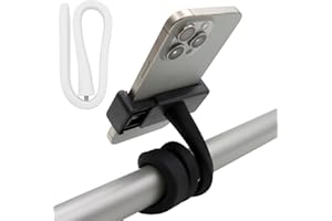 ZOCONE 2 Pcs Pram Phone Holder Flexible Mobile Phone Stand for Pram | Stable, Soft Silicone | Portable Stroller Mobile Buggy Phone Holder for Treadmill Pushchair Handlebar