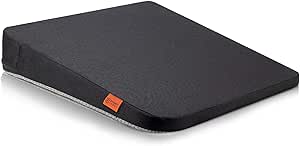 Cuscino Auto Guidatore Ergonomico A Cuneo In Memory Foam (Altezza 10cm): Antiscivolo, Lavabile, Per Ufficio E Casa, Nero